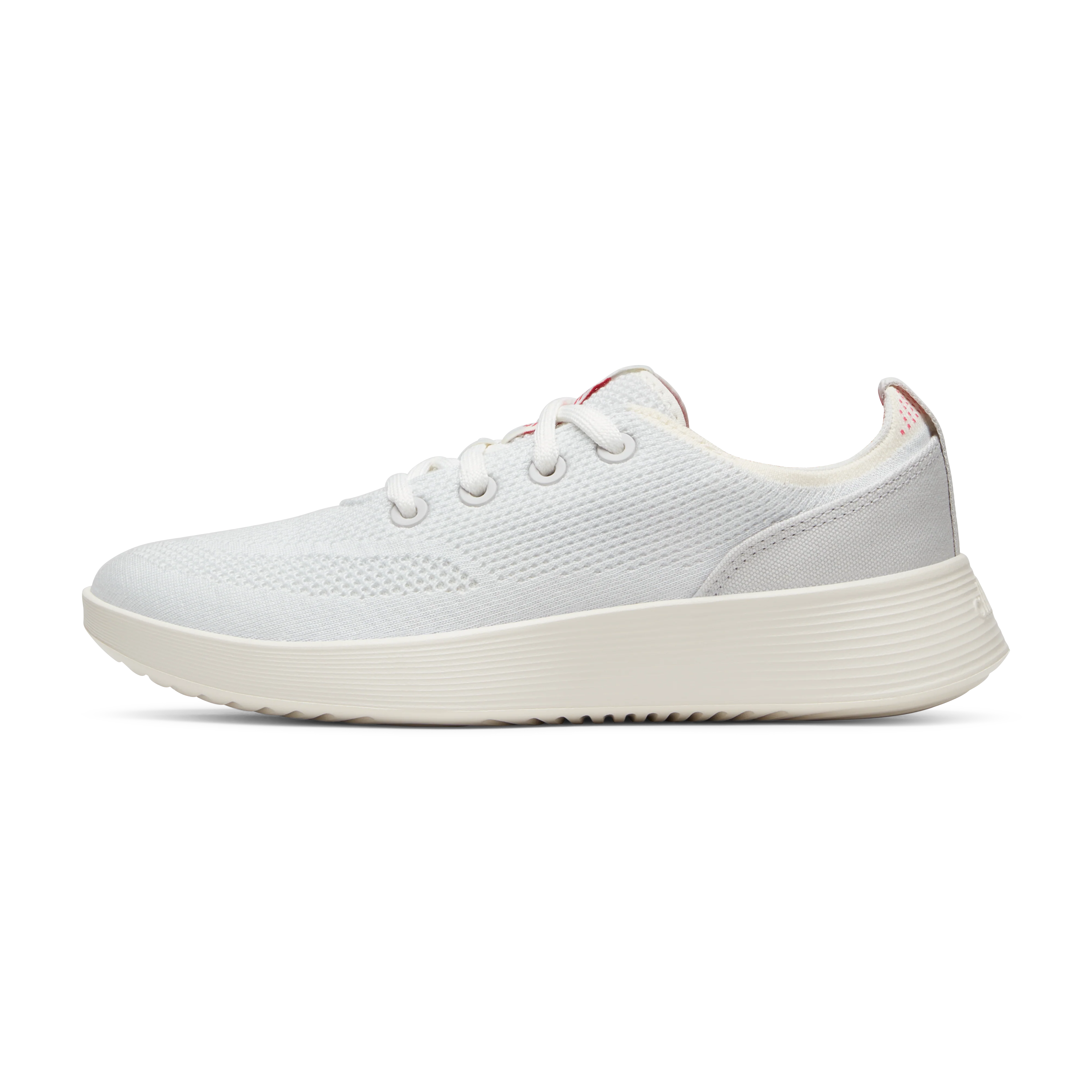 Women's Tree Runner Go - Blizzard/Vivid Red (Natural White Sole) 2 Women's Tree Runner Go - Blizzard/Vivid Red (Natural White Sole)