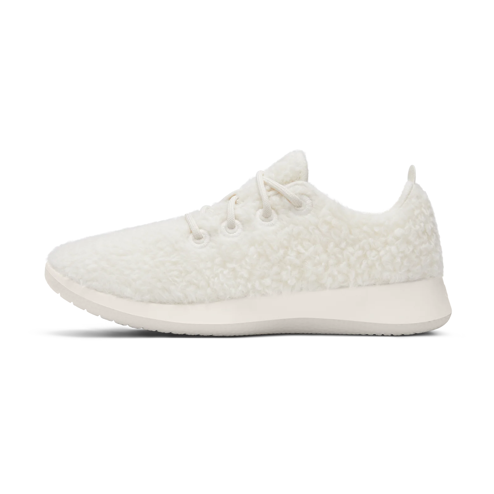 Smallbirds Wool Runners - Big Kids - Natural White Fluffs (Natural White Sole)