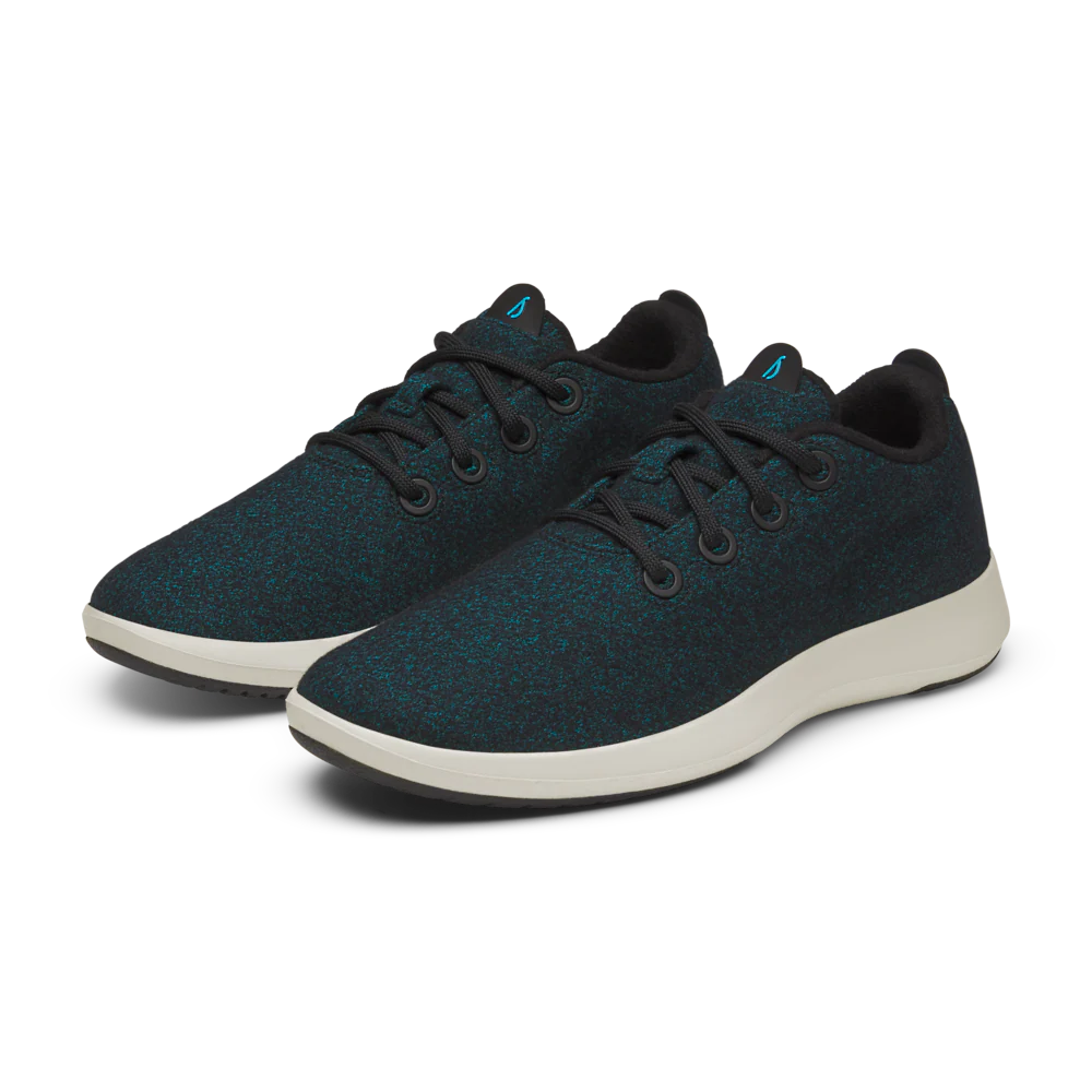 Women's Wool Runner Mizzle - Natural Black/Chasm Teal (Stony Cream Sole) 5 Women's Wool Runner Mizzle - Natural Black/Chasm Teal (Stony Cream Sole)