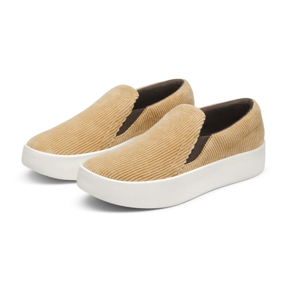 Women's Lounger Lift - Corduroy - Stony Beige (Natural White Sole) 5 Women's Lounger Lift - Corduroy - Stony Beige (Natural White Sole)